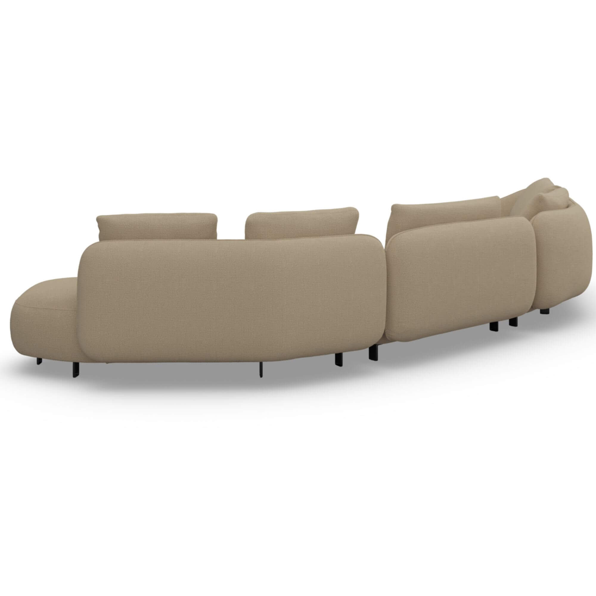 canapé orca - l 470 cm - makalu beige - furninova 4 canapé orca - l 470 cm - makalu beige - furninova – image 4