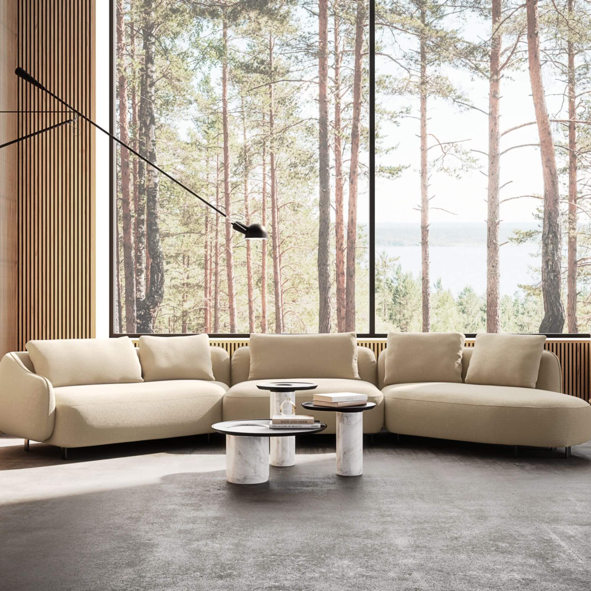 canapé orca - l 470 cm - makalu beige - furninova 3 canapé orca - l 470 cm - makalu beige - furninova – image 3