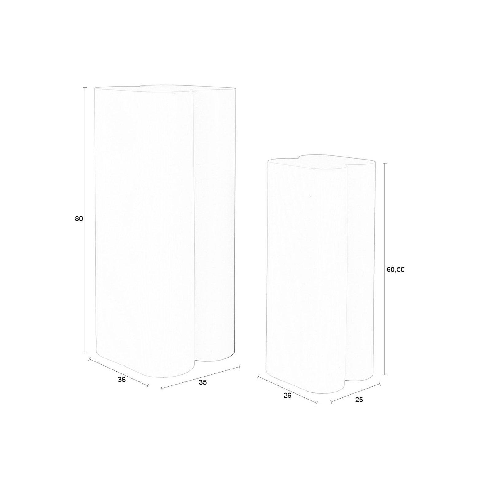 supports pour plantes shape – lot de 2 10 supports pour plantes shape