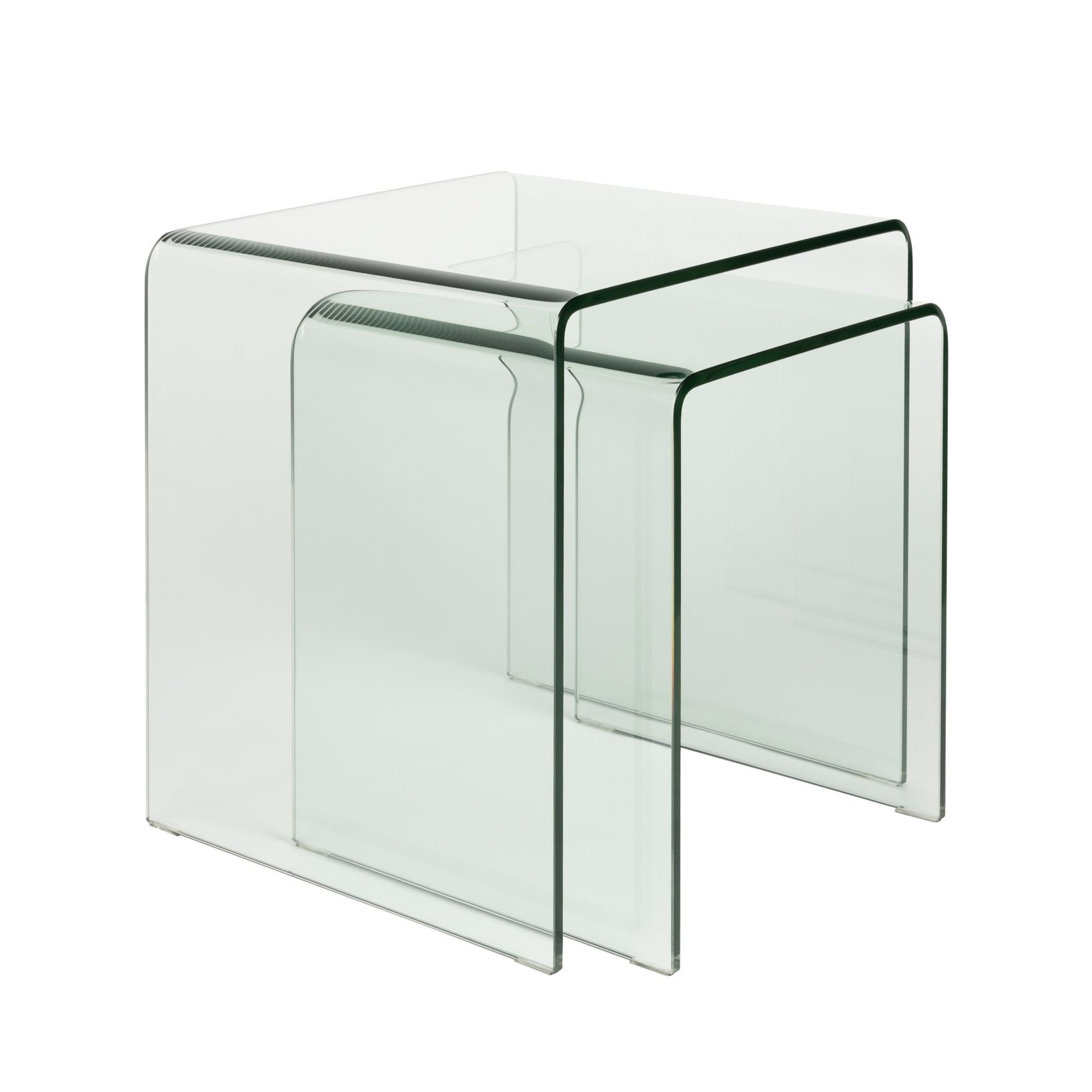 tables d’appoint vetro – lot de 2 1 tables d’appoint vetro – lot de 2 – transparent